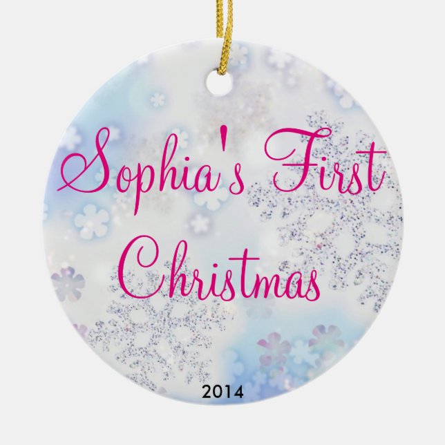 Baby's First Christmas Ceramic Tree Decoration (Front)