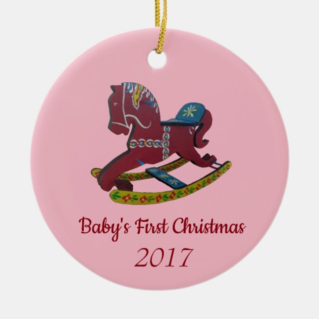 Baby's First Christmas Ceramic Tree Decoration (Front)