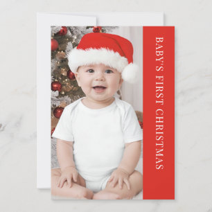 Baby's First Christmas Classic Photo Holiday Card