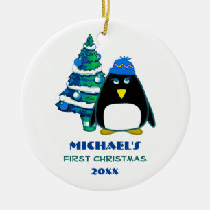 Baby's First Christmas Custom Christmas  Ceramic Tree Decoration
