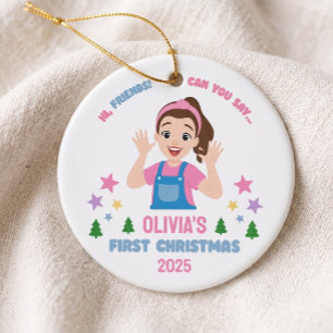 Baby's First Christmas Custom Name Ceramic Tree Decoration