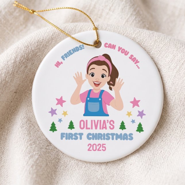 Baby's First Christmas Custom Name Ceramic Tree Decoration (Creator Uploaded)