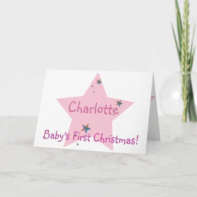 Baby's First Christmas!-Customise Holiday Card (Front)
