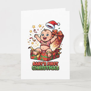Baby's First Christmas Cute Baby Gift Card