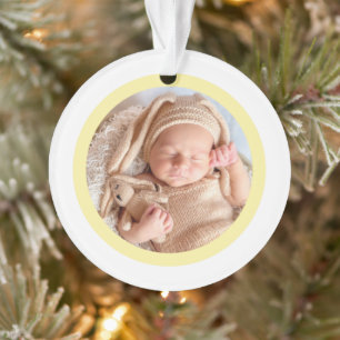 Baby's First Christmas Cute Gold Modern Elegant Ornament