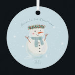 Baby's First Christmas Cute Snowman and Snowflake Metal Tree Decoration<br><div class="desc">🎄 Check out our heartwarming Christmas ornament design, beautifully highlighting a hand-painted watercolor snowman amidst a dance of gentle snowflakes. There's a cosy nook for you to personalise with your baby boy's name and feature a beloved photo. It's the quintessential memento for your little one's first festive season or any...</div>