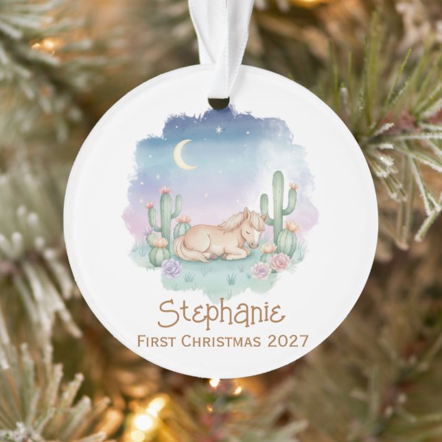 Baby's First Christmas - Desert Pony Ornament (Tree)
