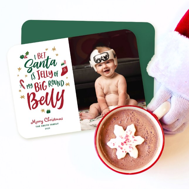Baby's First Christmas Funny Photo Christmas Card (Creator Uploaded)