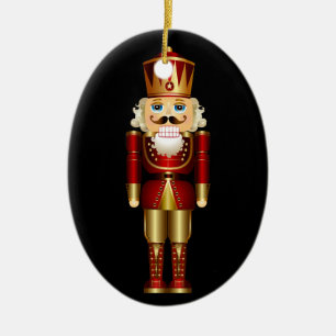 Baby's First Christmas Gold Nutcracker  Ceramic Tree Decoration