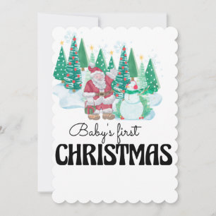 Baby's First Christmas  Holiday Card