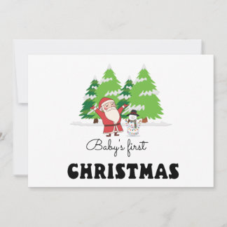 Baby's First Christmas  Holiday Card