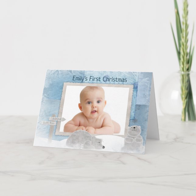 Baby's First Christmas Holiday Card (Front)