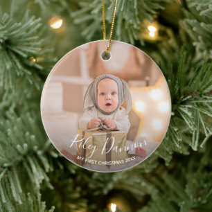 Baby's First Christmas Holiday Ceramic Tree Decoration
