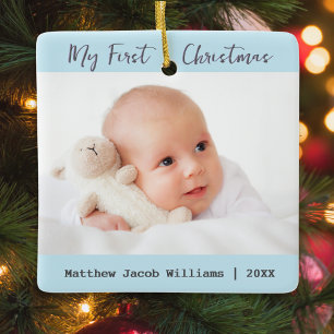 Baby's First Christmas Keepsake Personalised Ceramic Ornament