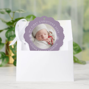 Baby's First Christmas Keepsake Photo Tree Decoration Card