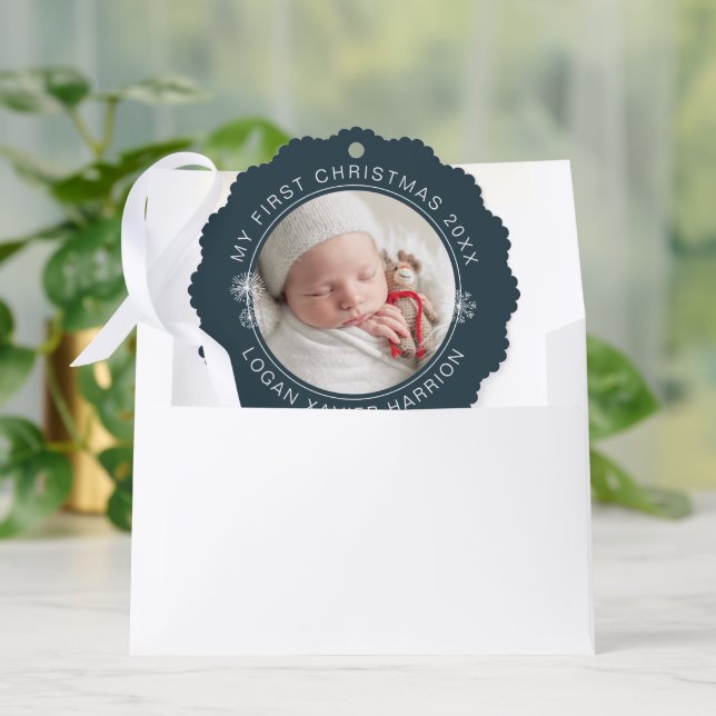 Baby's First Christmas Keepsake Photo Tree Decoration Card (Envelope)