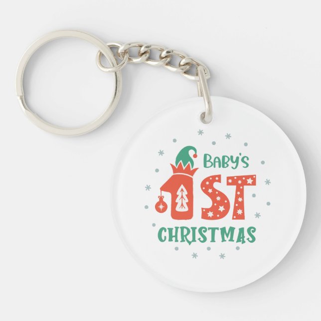 Baby's First Christmas  Key Ring (Front)