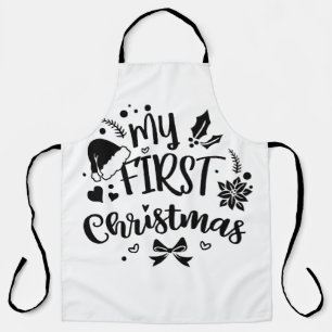 Baby's First Christmas Matching Family Apron