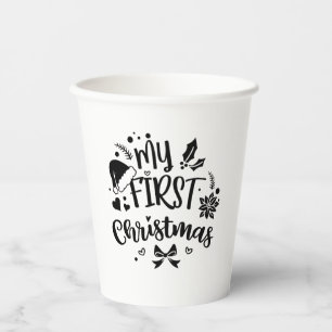 Baby's First Christmas Matching Family Paper Cups