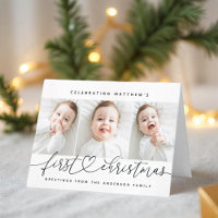 Baby's First Christmas Modern Simple 3 Photo