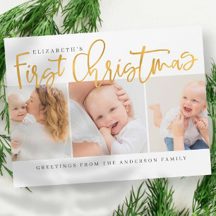 Baby's First Christmas Modern Simple Chic Photo