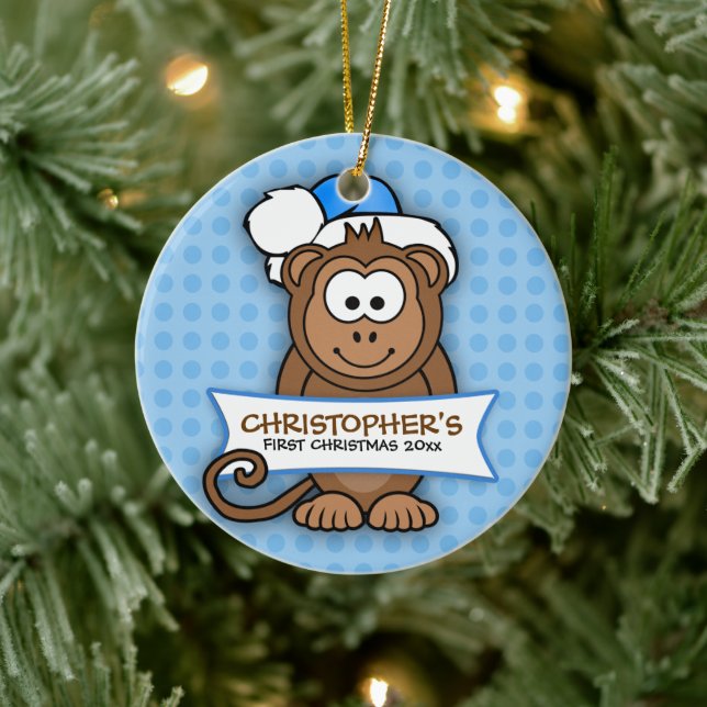 Baby's First Christmas Monkey Ornament (Tree)