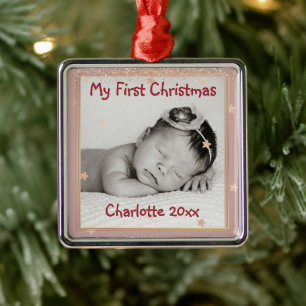 Baby's First Christmas, Name, Metal Tree Decoration