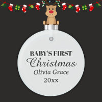 Baby's First Christmas Name Year Keepsake