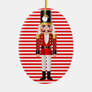 Baby's First Christmas Nutcracker Personalise Ceramic Tree Decoration