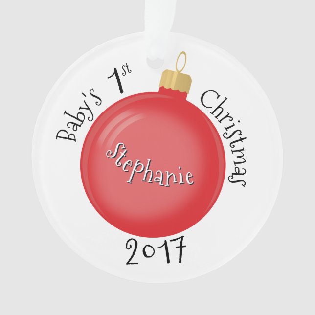 Baby's First Christmas Ornament (Front)