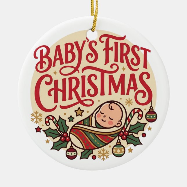Baby's First Christmas Ornament (Front)