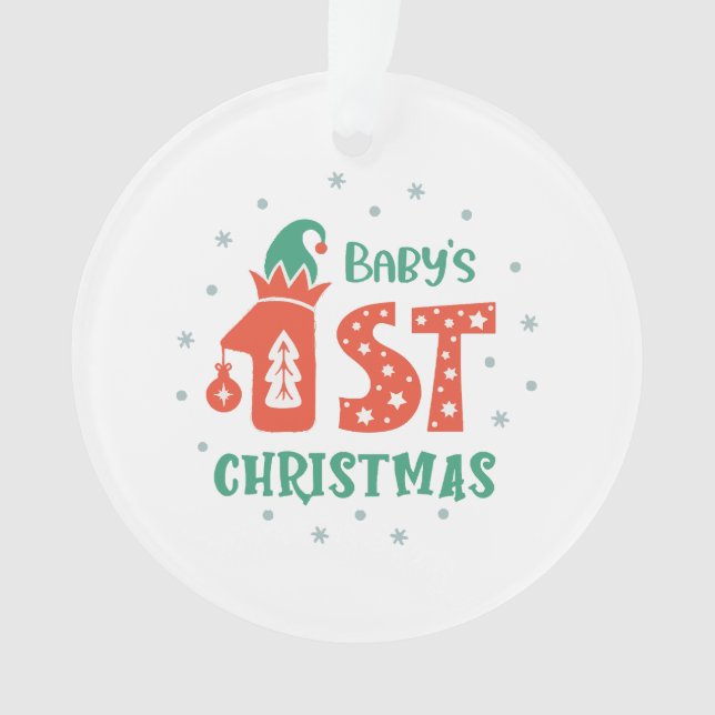 Baby's First Christmas  Ornament (Front)
