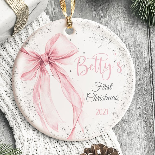Baby's First Christmas Ornament Bow Coquette (Baby's First Christmas Ornament Bow Coquette)