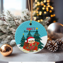 🎄Baby's First Christmas Ornament |Chipmunk Design