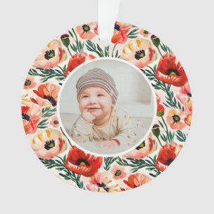 Baby's First Christmas Ornament Classic Floral