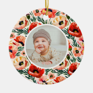 Baby's First Christmas Ornament Classic Floral
