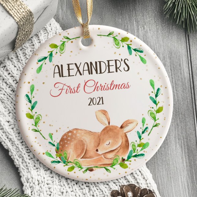 Baby's First Christmas Ornament Deer woodland (Baby's First Christmas Ornament Woodland animals)