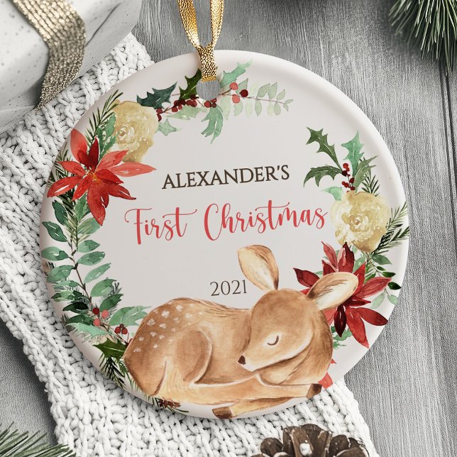 Baby's First Christmas Ornament Deer woodland (Baby's First Christmas Ornament Woodland animals)