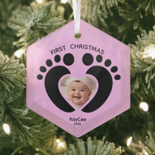 Baby's First Christmas Ornament - Photo Keepsake