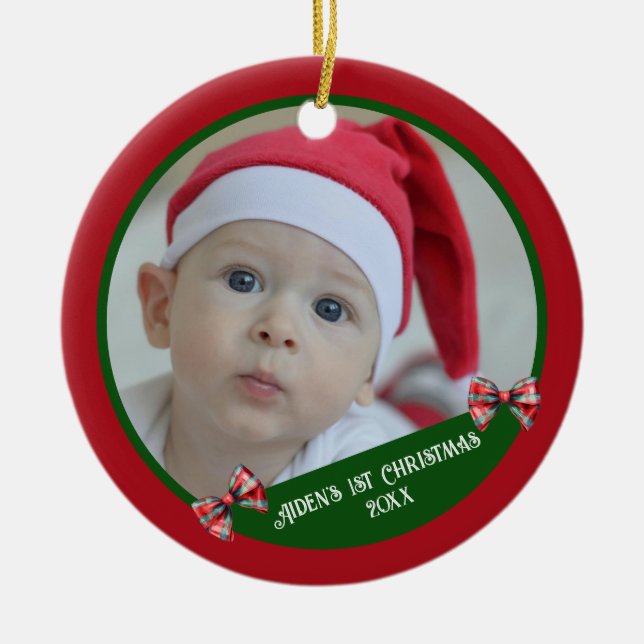 Baby's First Christmas Ornament | Photo Template (Front)