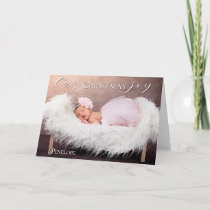 Baby's First Christmas Our Joy - YOUR BABY'S PHOTO Card
