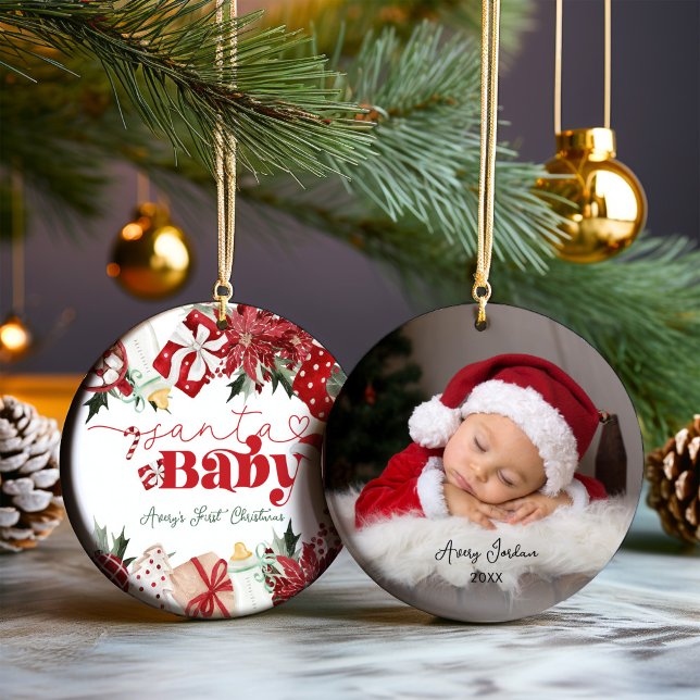 Baby's First Christmas Personalised Ceramic Tree Decoration (Creator Uploaded)
