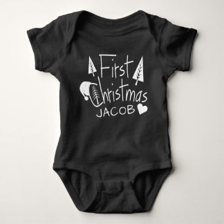 Baby's First Christmas Personalized Baby Bodysuit