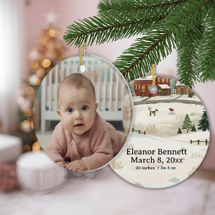 Baby's First Christmas Personalized with Photo Ceramic Tree Decoration