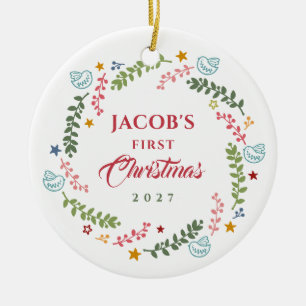 Baby's First Christmas Photo Ceramic Tree Decoration