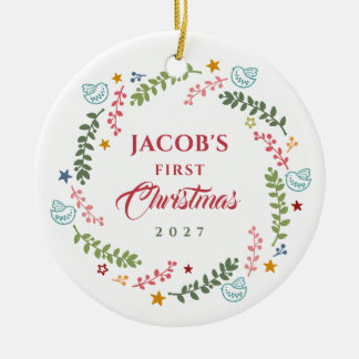 Baby's First Christmas Photo Ceramic Tree Decoration