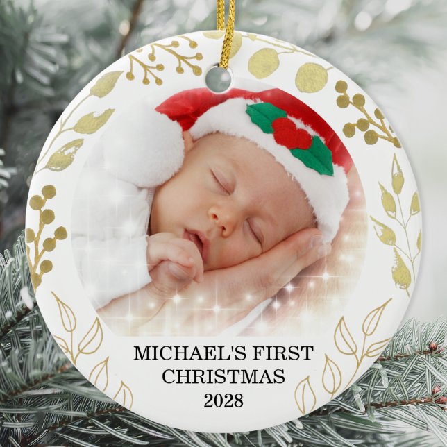 Baby's First Christmas Photo  Ceramic Tree Decoration (Creator Uploaded)