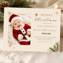 Baby's First Christmas Photo | Champagne