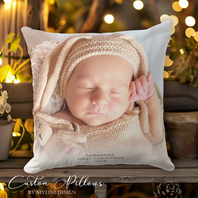 Baby's First Christmas Photo Cushion (Creator Uploaded)
