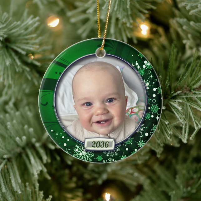 Baby's First Christmas Photo Frame  Ceramic Tree Decoration (Tree)